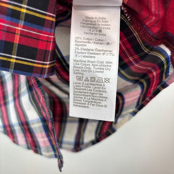J.Crew Red Plaid Button-Up Shirt Women’s S — Holiday Preppy Classic - Picture 5 of 7